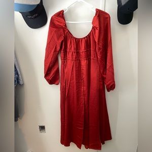Burnt orange velvet dress, bought from boutique